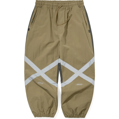 Bs Rabbit Original Potx Reflective Wide Jogger Pants - Unisex - Khaki Bs Rabbit Original Potx Reflective Wide Jogger Pants - Unisex - Khaki