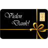 1 g Goldbarren FineCard Vielen Dank