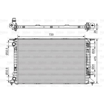 VALEO 735472 Aluminium Kühler - Fahrzeuge mit Ölkühler VALEO 735472 Aluminium Kühler - Fahrzeuge mit Ölkühler