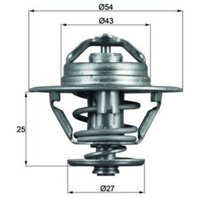 MAHLE TX 93 74D Thermostat - Wasser Temperatur, mit Dichtung, Renault Trucks MAHLE TX 93 74D Thermostat - Wasser Temperatur, mit Dichtung, Renault Trucks
