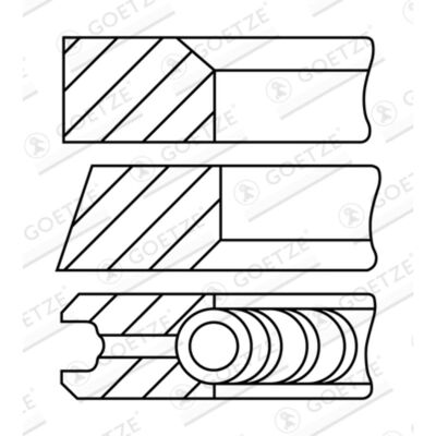 Goetze Engine Kolbenringsatz GOETZE 08-123407-40 Goetze Engine Kolbenringsatz GOETZE 08-123407-40