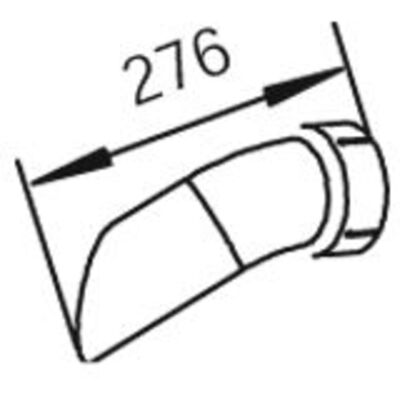 DINEX 54654 Auspuffrohr - Hinter 124,5mm, 340mm, 130mm DINEX 54654 Auspuffrohr - Hinter 124,5mm, 340mm, 130mm