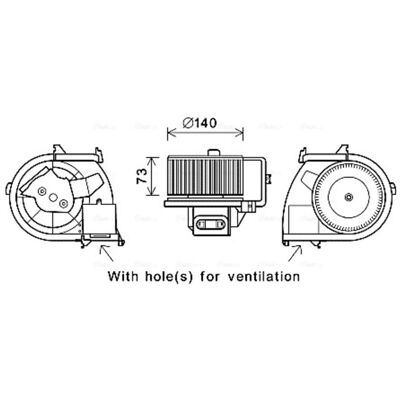 AVA COOLING RT8594 Elektrischer Motor - Innenraumventilator AVA COOLING RT8594 Elektrischer Motor - Innenraumventilator