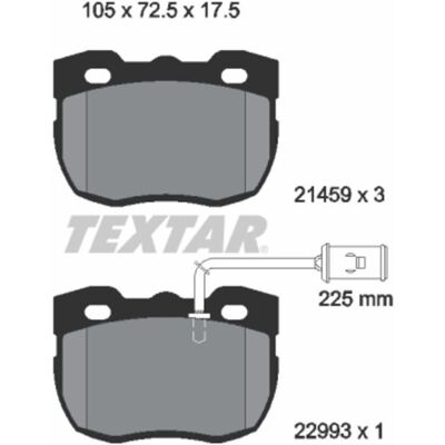 Bremsbelagsatz TEXTAR 2145905, Vorne Bremsbelagsatz TEXTAR 2145905, Vorne