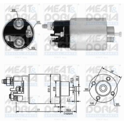 Meat & Doria Magnetschalter - 51,5mm - Renault/Nissan/Dacia Meat & Doria Magnetschalter - 51,5mm - Renault/Nissan/Dacia