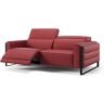 sofanella Ledersofa DELTONA 3Sitzer Relax Couch Designer sofa 200x113x78cm Rot