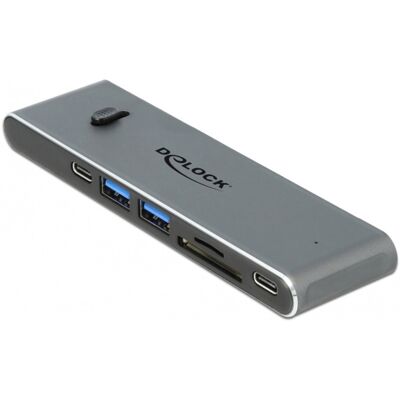 Delock Dual USB Type-C mit HDMI / USB 3.2 / SD / PD 3.0, Dockingstation Delock Dual USB Type-C mit HDMI / USB 3.2 / SD / PD 3.0, Dockingstation