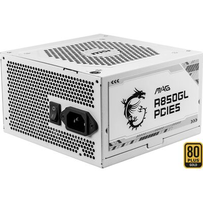 MSI MAG A850GL PCIE5 WHITE, PC-Netzteil MSI MAG A850GL PCIE5 WHITE, PC-Netzteil