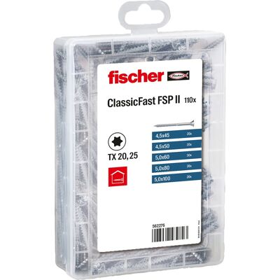 Fischer Meister-Box ClassicFast SK TG TX, 4,5 - 5,0mm, Schrauben-Set Fischer Meister-Box ClassicFast SK TG TX, 4,5 - 5,0mm, Schrauben-Set
