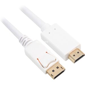 Sharkoon Adapterkabel DisplayPort 1.2 zu HDMI 4K - Weiß - 3m Sharkoon Adapterkabel DisplayPort 1.2 zu HDMI 4K - Weiß - 3m