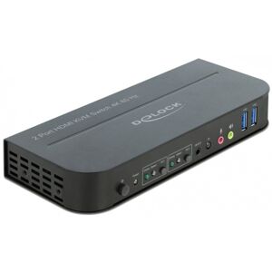 Delock HDMI KVM Switch 4K 60 Hz mit USB 3.0 und Audio, KVM-Switch