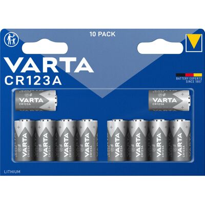 Varta Lithium Cylindrical Batterie CR123A 3V, CR17345 Varta Lithium Cylindrical Batterie CR123A 3V, CR17345