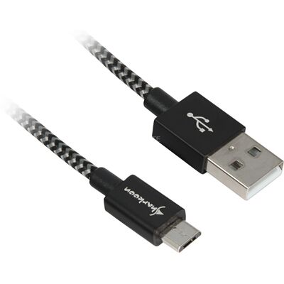Sharkoon Micro-USB Kabel - 2m USB 2.0 Sharkoon Micro-USB Kabel - 2m USB 2.0