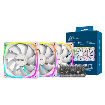 Montech AX120 PWM 120x120x25, Gehäuselüfter Montech AX120 PWM 120x120x25, Gehäuselüfter