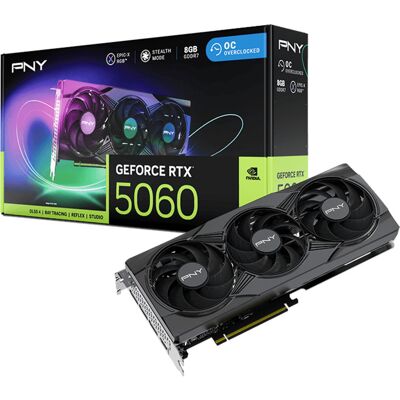 Pny GeForce RTX 5060 ARGB Triple Fan OC, Grafikkarte Pny GeForce RTX 5060 ARGB Triple Fan OC, Grafikkarte