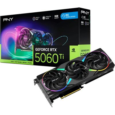 Pny GeForce RTX 5060 Ti ARGB OC 8GB, Grafikkarte Pny GeForce RTX 5060 Ti ARGB OC 8GB, Grafikkarte