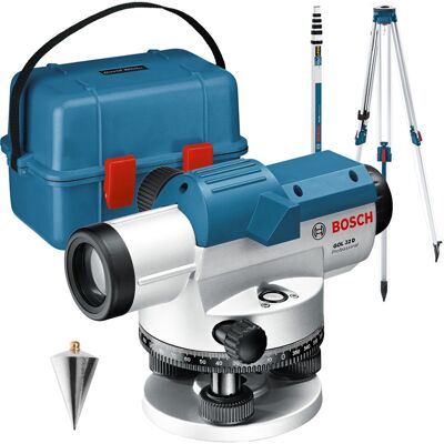 Bosch Optisches Nivelliergerät GOL 32 G Professional, mit Baustativ Bosch Optisches Nivelliergerät GOL 32 G Professional, mit Baustativ