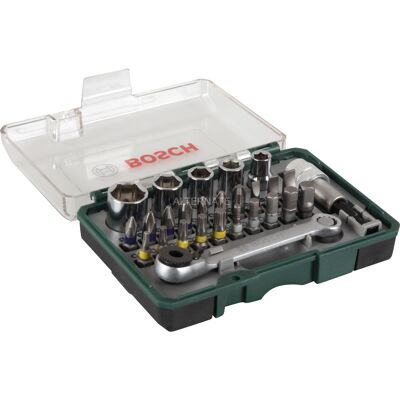 Bosch Heimwerken & Garten Mini Ratschen-Set 27-teilig, Werkzeug-Set Bosch Heimwerken & Garten Mini Ratschen-Set 27-teilig, Werkzeug-Set