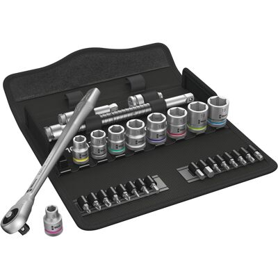 Wera Zyklop Metal-Knarrensatz 8100 SB 7, 3/8", 29-teilig, Werkzeug-Set Wera Zyklop Metal-Knarrensatz 8100 SB 7, 3/8", 29-teilig, Werkzeug-Set
