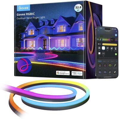 Govee RGBIC Neon-LED-Streifen - 10m Wasserdicht für Außen Govee RGBIC Neon-LED-Streifen - 10m Wasserdicht für Außen