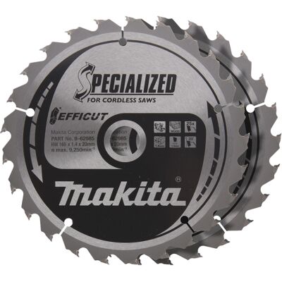Makita Kreissägeblatt EFFICUT B-62985-2, Ø 165mm, 25Z Makita Kreissägeblatt EFFICUT B-62985-2, Ø 165mm, 25Z