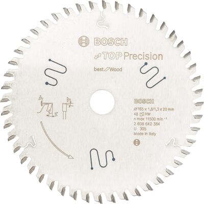 Bosch Kreissägeblatt Best for Wood, Ø 165mm, 48Z Bosch Kreissägeblatt Best for Wood, Ø 165mm, 48Z