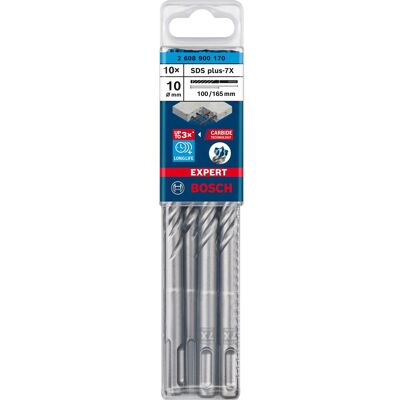 Bosch EXPERT Hammerbohrer SDS-plus-7X, Ø 10mm, 10 Stück Bosch EXPERT Hammerbohrer SDS-plus-7X, Ø 10mm, 10 Stück