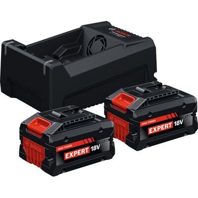 Bosch EXPERT Starter-Set 2x EXBA 18V-55 + Dual-Voltage-Ladegerät GAL 12V/18V-80 Bosch EXPERT Starter-Set 2x EXBA 18V-55 + Dual-Voltage-Ladegerät GAL 12V/18V-80