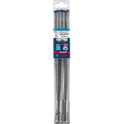 Bosch EXPERT Hammerbohrer SDS-plus-7X, Ø 6mm, 10 Stück Bosch EXPERT Hammerbohrer SDS-plus-7X, Ø 6mm, 10 Stück