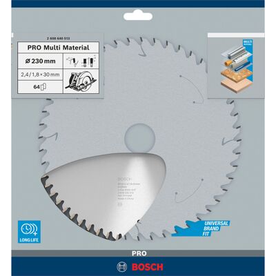 Bosch Professional PRO Multi Material Kreissägeblatt, Ø 230mm, 64Z Bosch Professional PRO Multi Material Kreissägeblatt, Ø 230mm, 64Z
