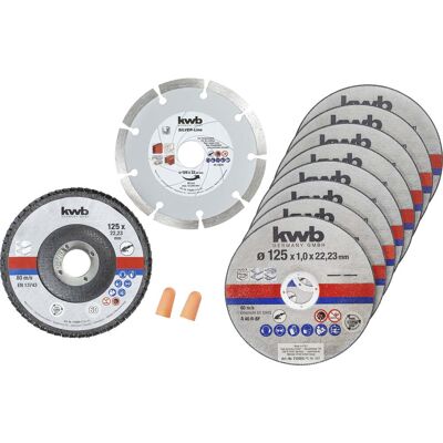 kwb Trennscheiben Starter-Set, Ø 125mm, 10-teilig kwb Trennscheiben Starter-Set, Ø 125mm, 10-teilig