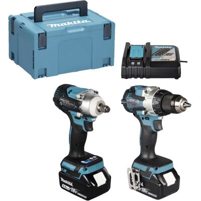 Makita Akku-Kombo-Kit DLX2533TJ, Akku-Bohrschrauber DDF489Z + Akku-Schlagschrauber DTW300Z, 18Volt Makita Akku-Kombo-Kit DLX2533TJ, Akku-Bohrschrauber DDF489Z + Akku-Schlagschrauber DTW300Z, 18Volt