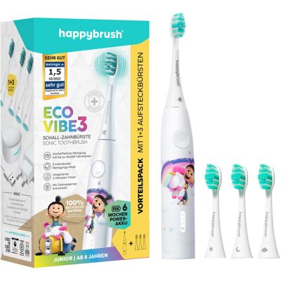 happybrush ECO VIBE KIDS Agnes - Elektrische Zahnbürste - Junior, Recyceltes Material happybrush ECO VIBE KIDS Agnes - Elektrische Zahnbürste - Junior, Recyceltes Material