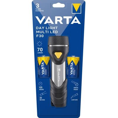 Varta F30 Multi-LED Taschenlampe - Torch, 70 Lm, Schwarz, Silber, Gelb Varta F30 Multi-LED Taschenlampe - Torch, 70 Lm, Schwarz, Silber, Gelb