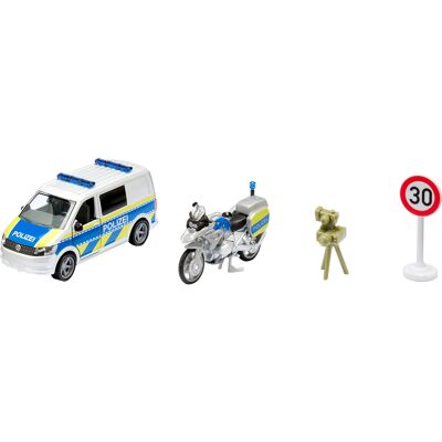 SIKU 2562 SUPER VW T6 mit BMW Polizeimotorrad, Modellfahrzeug SIKU 2562 SUPER VW T6 mit BMW Polizeimotorrad, Modellfahrzeug