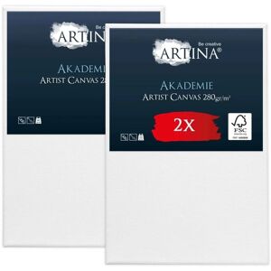 Artina Keilrahmen Leinwand Akademie 30x30cm 2er Set Artina Keilrahmen Leinwand Akademie 30x30cm 2er Set