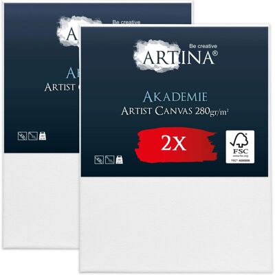 Artina Keilrahmen Leinwand Akademie 80x100cm. 2er Set Artina Keilrahmen Leinwand Akademie 80x100cm. 2er Set