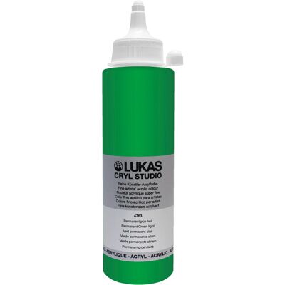 Lukas Cryl Studio Acrylfarbe Plastikflasche Permanentgrün hell 250ml Lukas Cryl Studio Acrylfarbe Plastikflasche Permanentgrün hell 250ml