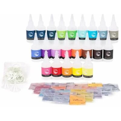 CREATEST Batikfarben-Set mit 20 Farben DIY Textilfarbe für Fashion & Spaß CREATEST Batikfarben-Set mit 20 Farben DIY Textilfarbe für Fashion & Spaß