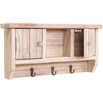 MCW Schlüsselbrett A48 mit Türen Massiv-Holz Natur MCW Schlüsselbrett A48 mit Türen Massiv-Holz Natur