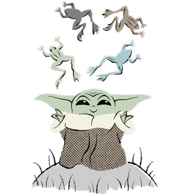 Komar Deco-Sticker Star Wars The Mandalorian Grogu Enchanted Frogs Braun Komar Deco-Sticker Star Wars The Mandalorian Grogu Enchanted Frogs Braun