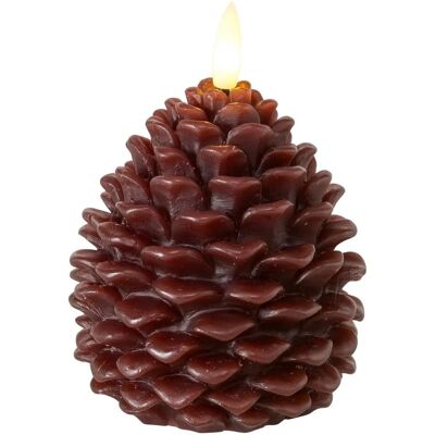 Boltze LED-Kerze Pinio Zapfen Dimmbar 13 cm x 9,5 cm Braun Boltze LED-Kerze Pinio Zapfen Dimmbar 13 cm x 9,5 cm Braun
