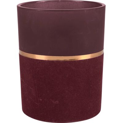 Teelichthalter Blush Bordeaux Glas 12,5 cm x Ø 10 cm Beere Teelichthalter Blush Bordeaux Glas 12,5 cm x Ø 10 cm Beere
