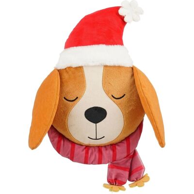 Mica Decorations Kissen Weihnachts Hund 27 cm x 38 cm x 9 cm Braun Mica Decorations Kissen Weihnachts Hund 27 cm x 38 cm x 9 cm Braun