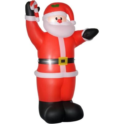 HOMCOM Aufblasbar Weihnachtsdeko Polyester 160L x 90B x 240H cm Rot HOMCOM Aufblasbar Weihnachtsdeko Polyester 160L x 90B x 240H cm Rot