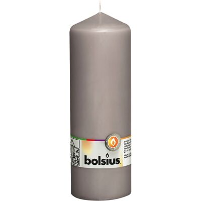 Bolsius Stumpenkerze 200/68 mm Warmes Grau Bolsius Stumpenkerze 200/68 mm Warmes Grau