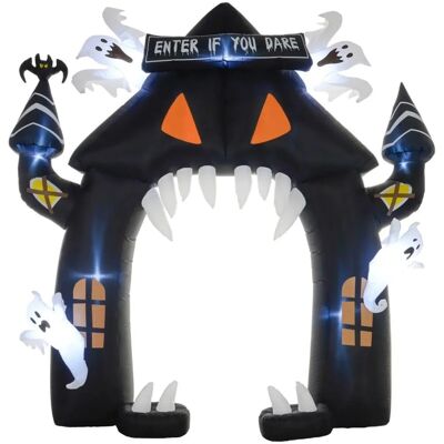 Outsunny Halloween Aufblasbarer Bogen Polyester 300L x 76B x 300H cm Schwarz Outsunny Halloween Aufblasbarer Bogen Polyester 300L x 76B x 300H cm Schwarz