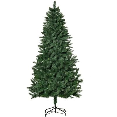 HOMCOM Weihnachtsbaum 1111 Spitzen Stahl Kunststoff 90 x 180H cm HOMCOM Weihnachtsbaum 1111 Spitzen Stahl Kunststoff 90 x 180H cm