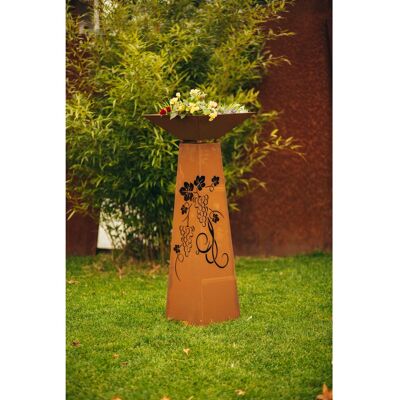 Ferrum Art Design Deko-Skulptur Säule Trapez Traubenmuster 116,5 cm Edelrost Ferrum Art Design Deko-Skulptur Säule Trapez Traubenmuster 116,5 cm Edelrost