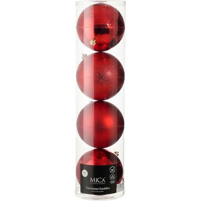 Mica Decorations Kugel-Set Bruchfest Ø 20 cm Rot 4 Stück Mica Decorations Kugel-Set Bruchfest Ø 20 cm Rot 4 Stück